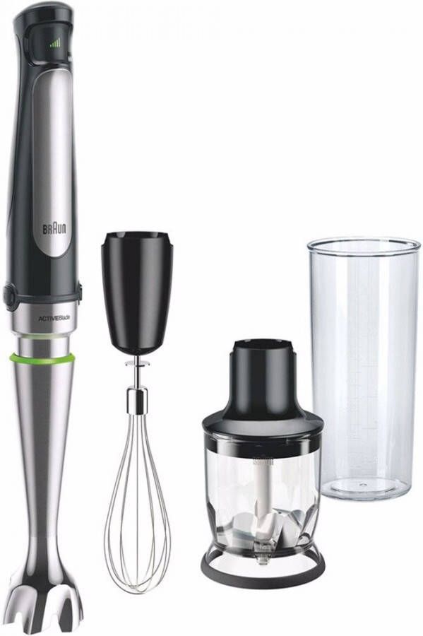 Braun Staafmixer MQ7025X Multi Quick 7 met garde, 350 ml hakmolen, 600 ml mengbeker