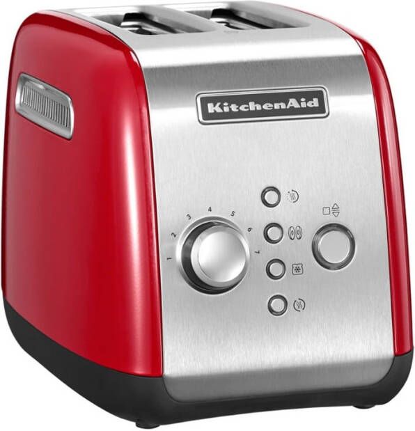KitchenAid Toaster 5KMT221EER empire rood met opzethouder voor broodjes en sandwichtang