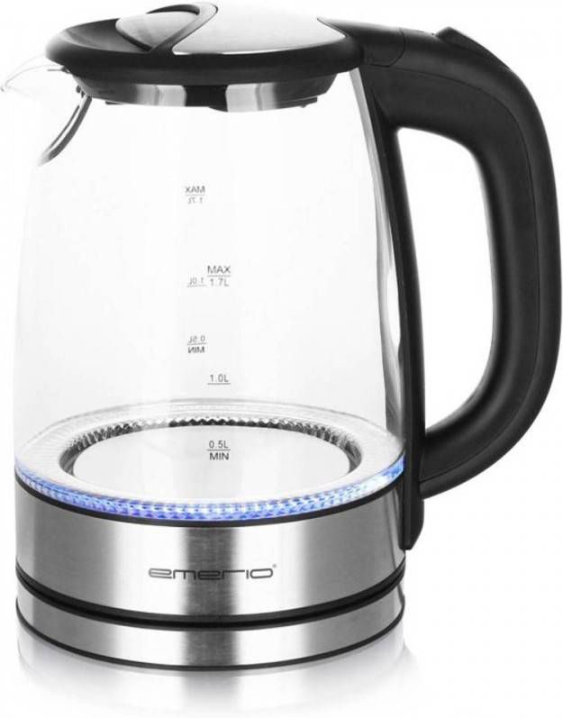 Emerio Glazen Waterkoker + Led verlichting 1, 7 Liter Wk 119988