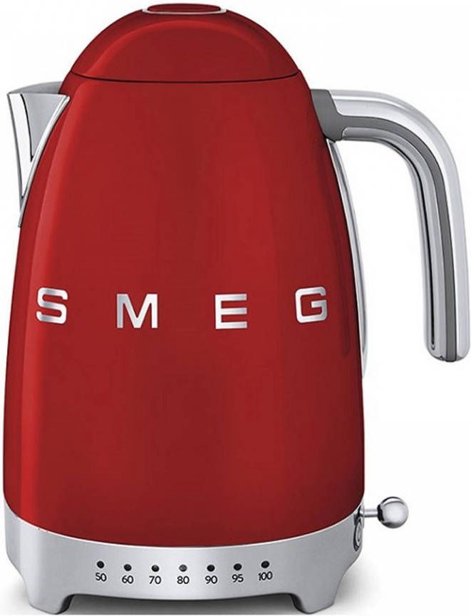 Smeg Variabele Waterkoker 7 Temperatuurstanden Rood 1.7 Liter Klf04rdeu