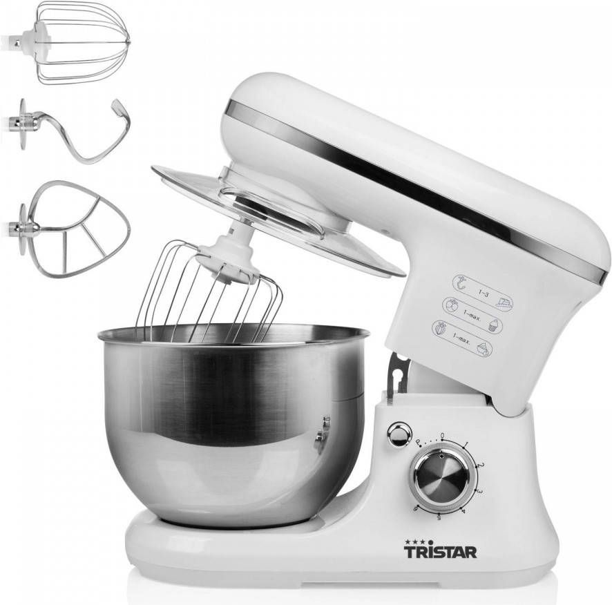 Tristar Mx 4817 Keukenmachine Inclusief 3 Deeghaken Wit