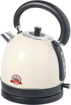 Bestron Waterkoker elektrisch Vintage AWK200RE 1, 8 L wit