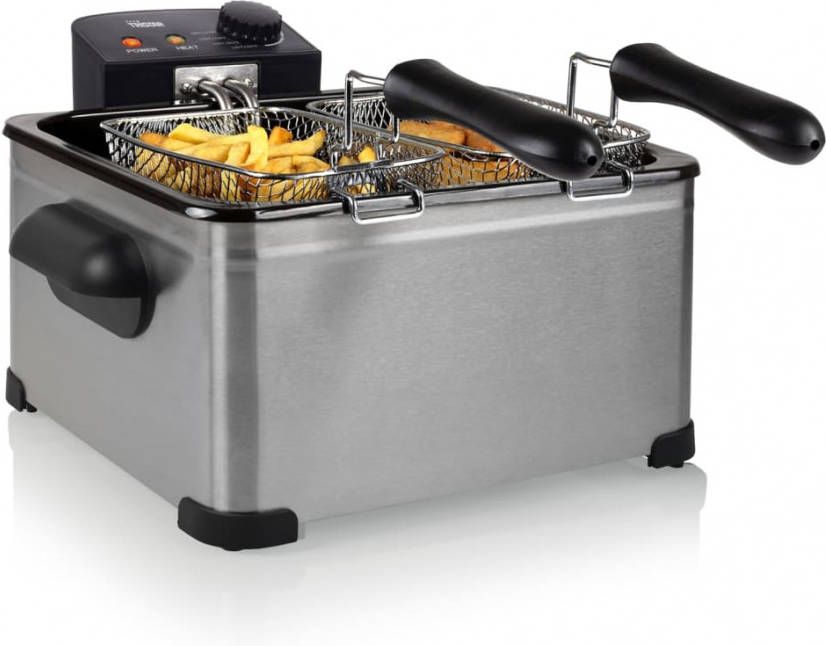 Tristar Friteuse Fr 6949 Frituurpan 5 Liter Multifunctioneel 1 Grote En 2 Kleine Friteusemanden