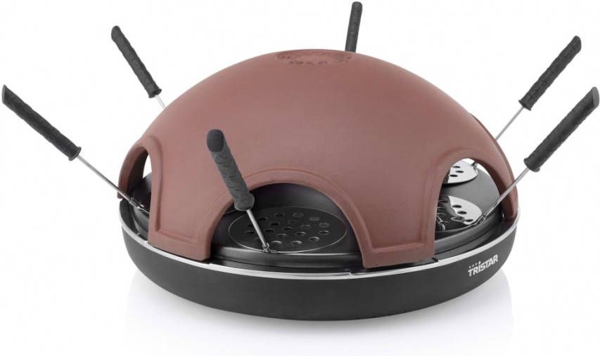 Tristar Pz 9156 Pizza Festa 6 Handgemaakte Terracotta Dome Incl. Pizza Uitsteekvorm