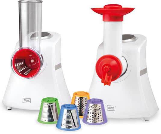 Trebs Groentensnijder En Sorbetijsmaker In ééN/Comfortcook Met 5 Opzetstukken 99277 Wit
